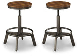 Torjin 2-Piece Bar Stool in Brown/Gray from Ashley Furniture - Luna Furniture