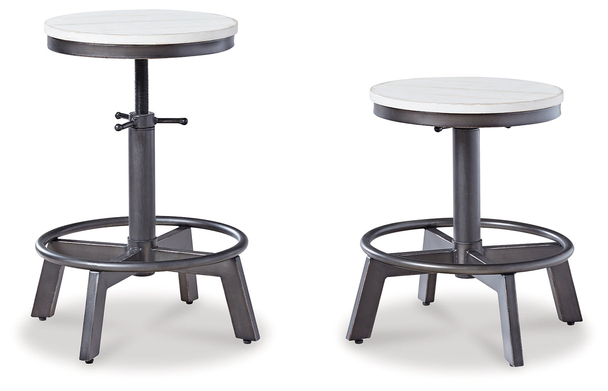 Torjin Vintage White Counter Height Stool, Set of 2 from Ashley - Luna Furniture