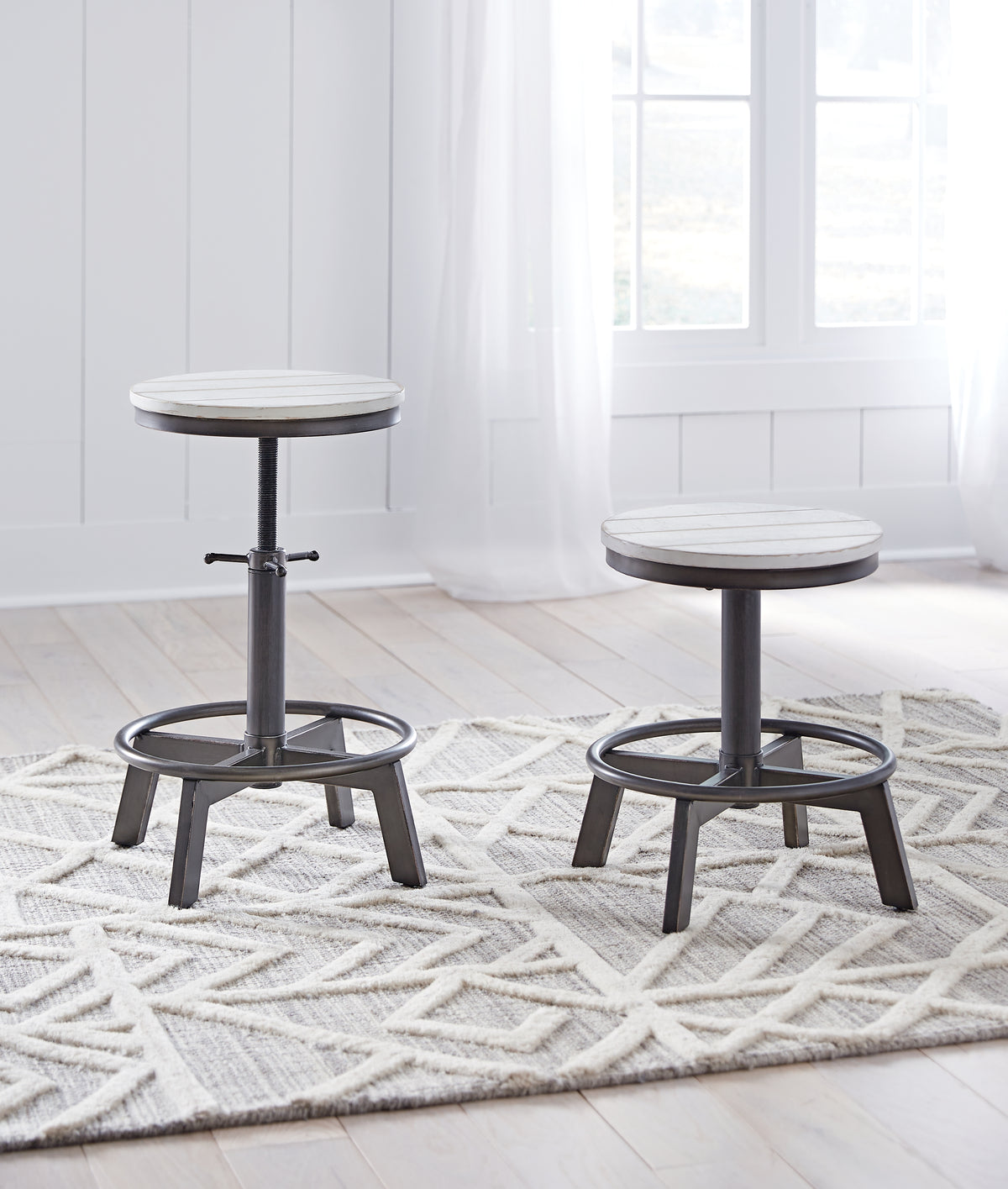 Torjin Vintage White Counter Height Stool, Set of 2 from Ashley - Luna Furniture