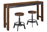 Torjin Brown/Gray Counter Height Dining Table and 2 Barstools from Ashley Furniture - Luna Furniture