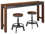 Torjin Brown/Gray Counter Height Dining Table with 4 Barstools from Ashley Furniture - Luna Furniture