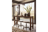 Torjin Brown/Gray Counter Height Dining Table with 4 Barstools from Ashley Furniture - Luna Furniture
