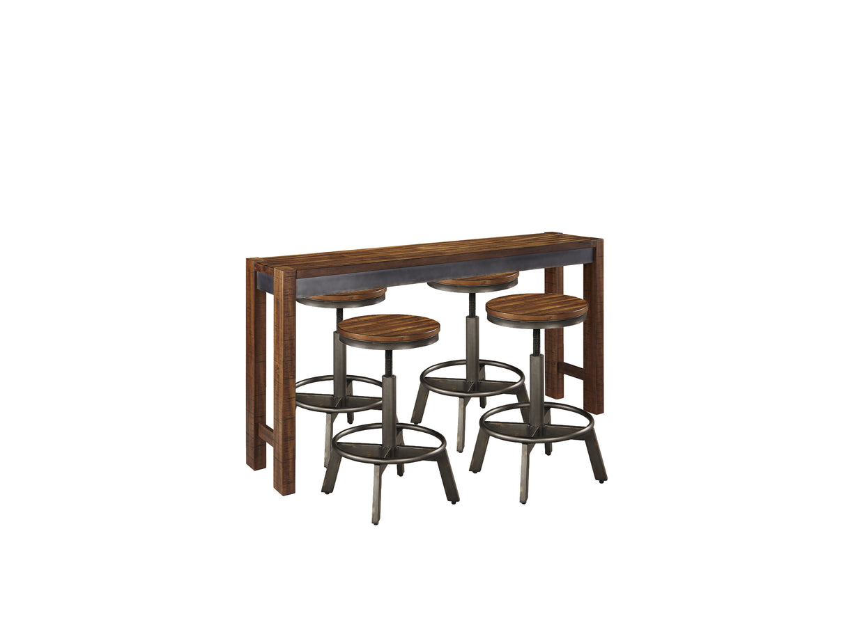 Torjin Brown/Gray Counter Height Set from Ashley - Luna Furniture