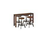 Torjin Brown/Gray Counter Height Dining Table with 4 Barstools from Ashley Furniture - Luna Furniture