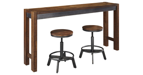 Torjin Brown/Gray Counter Height Dining Table and 2 Barstools from Ashley - Luna Furniture