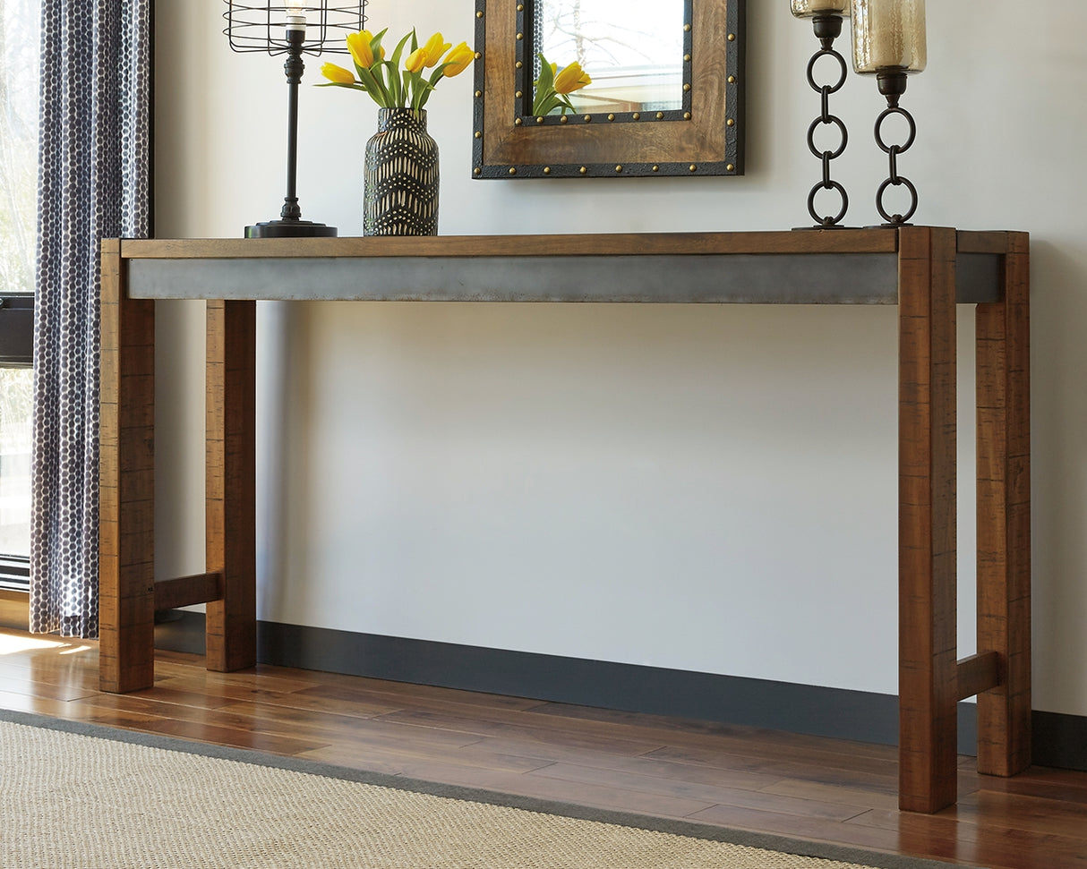 Torjin Brown/Gray Counter Height Dining Table with 4 Barstools from Ashley Furniture - Luna Furniture