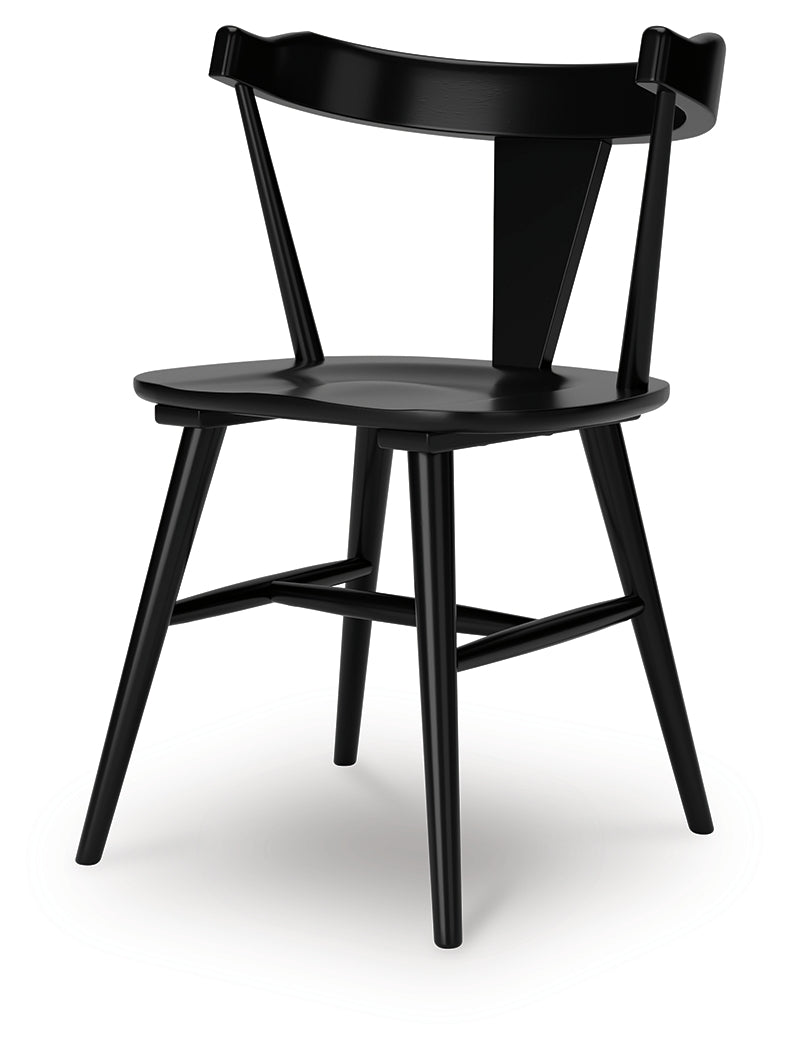 Gretlynn Dining Table and 6 Chairs in Black/Natural from Ashley Furniture - Luna Furniture