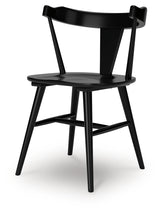 Gretlynn Dining Table and 6 Chairs in Black/Natural from Ashley Furniture - Luna Furniture