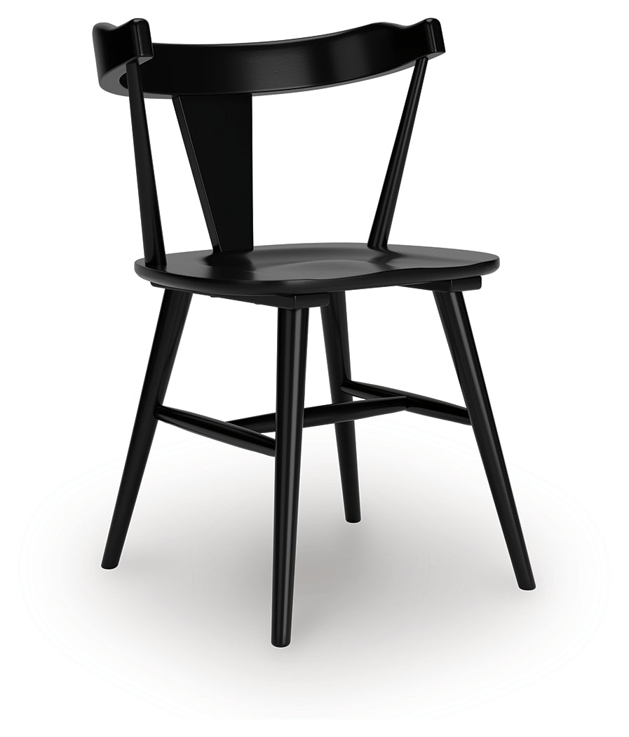 Gretlynn Dining Table and 6 Chairs in Black/Natural from Ashley Furniture - Luna Furniture