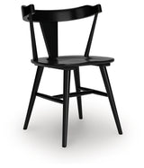 Gretlynn Dining Table and 6 Chairs in Black/Natural from Ashley Furniture - Luna Furniture