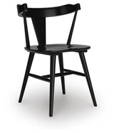Gretlynn Dining Table and 6 Chairs in Black/Natural from Ashley Furniture - Luna Furniture