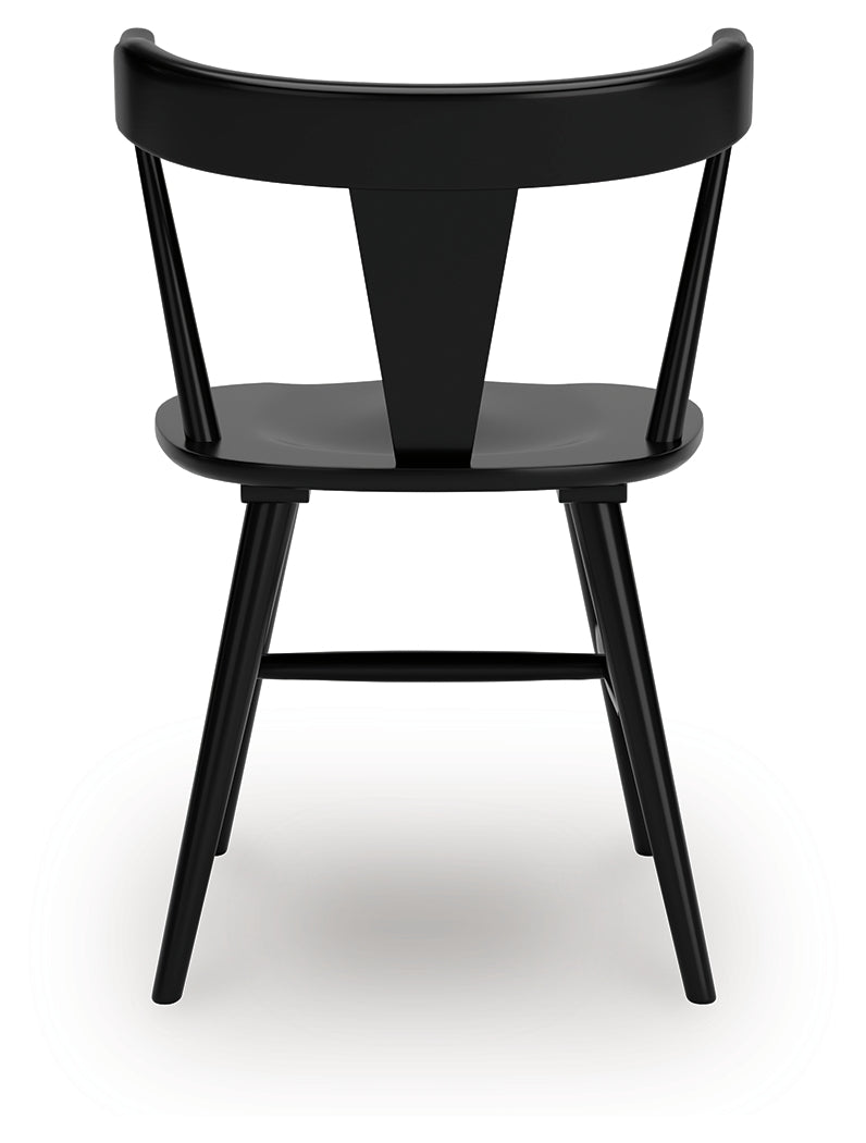 Gretlynn Dining Table and 6 Chairs in Black/Natural from Ashley Furniture - Luna Furniture