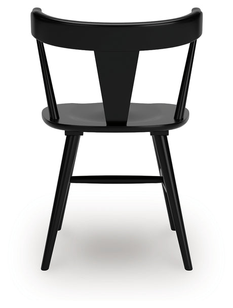 Gretlynn Dining Table and 6 Chairs in Black/Natural from Ashley Furniture - Luna Furniture