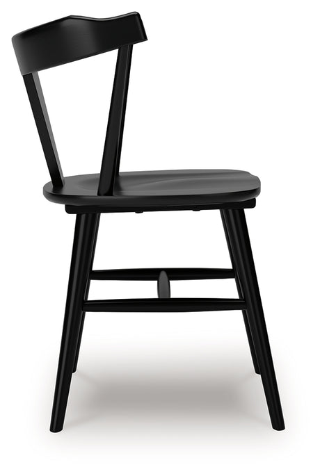 Gretlynn Dining Table and 4 Chairs in Black/Natural from Ashley Furniture - Luna Furniture