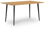 Gretlynn Dining Table and 6 Chairs in Black/Natural from Ashley Furniture - Luna Furniture