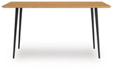 Gretlynn Dining Table and 4 Chairs in Black/Natural from Ashley Furniture - Luna Furniture