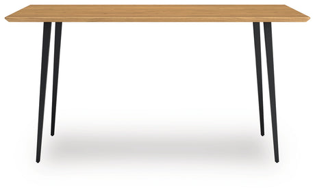 Gretlynn Dining Table and 4 Chairs in Black/Natural from Ashley Furniture - Luna Furniture