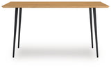 Gretlynn Black/Natural Dining Table from Ashley - Luna Furniture