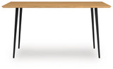 Gretlynn Dining Table and 4 Chairs in Black/Natural from Ashley Furniture - Luna Furniture