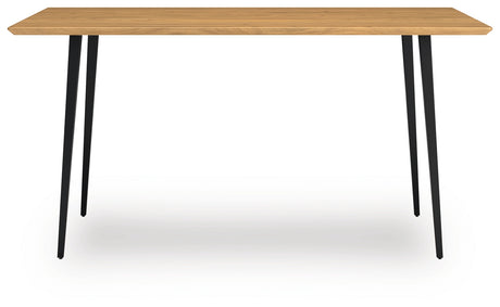 Gretlynn Dining Table and 4 Chairs in Black/Natural from Ashley Furniture - Luna Furniture