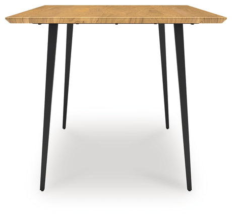 Gretlynn Dining Table and 4 Chairs in Black/Natural from Ashley Furniture - Luna Furniture