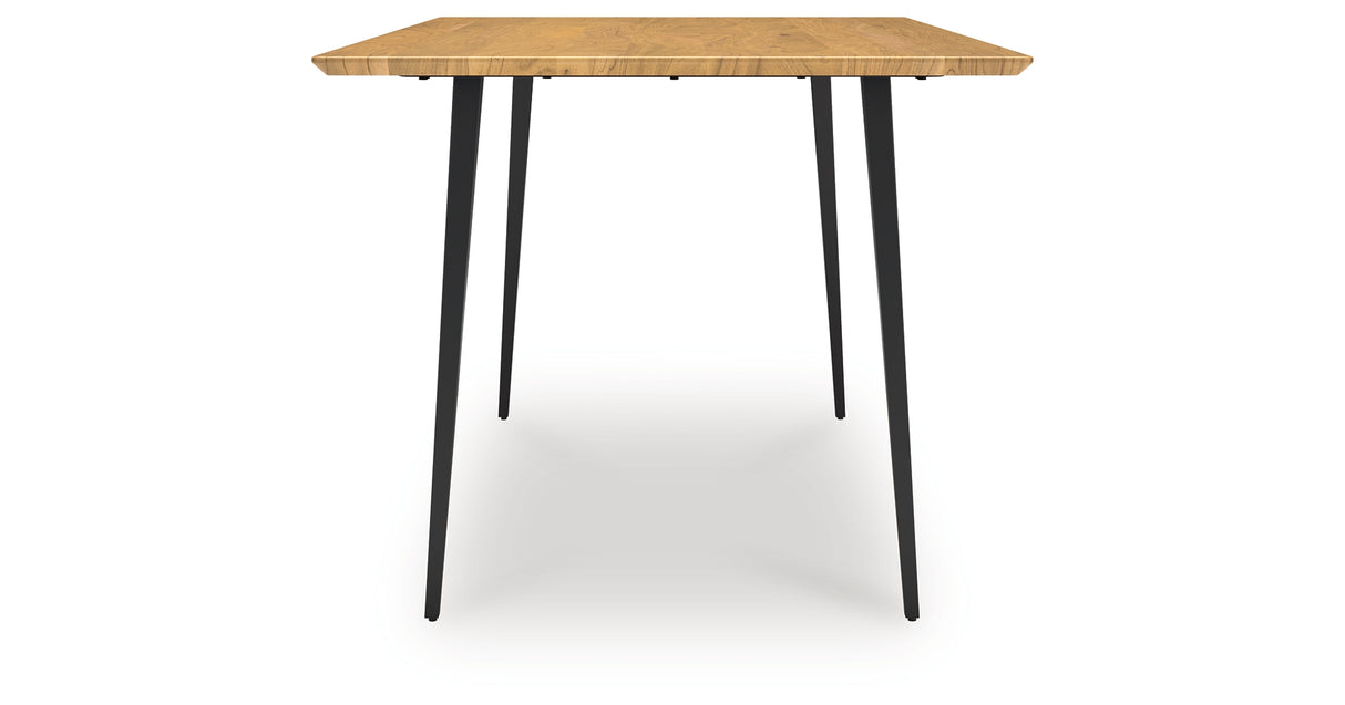 Gretlynn Dining Table and 6 Chairs in Black/Natural from Ashley Furniture - Luna Furniture