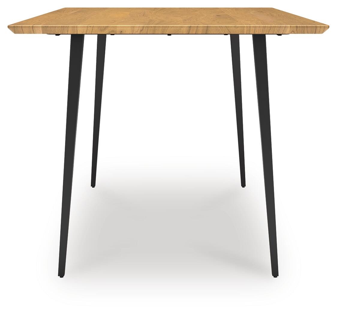 Gretlynn Dining Table and 4 Chairs in Black/Natural from Ashley Furniture - Luna Furniture