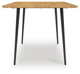 Gretlynn Dining Table and 4 Chairs in Black/Natural from Ashley Furniture - Luna Furniture