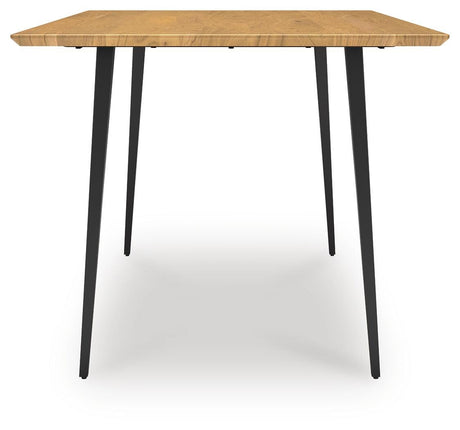 Gretlynn Dining Table and 4 Chairs in Black/Natural from Ashley Furniture - Luna Furniture
