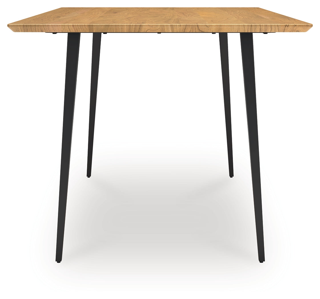 Gretlynn Dining Table and 6 Chairs in Black/Natural from Ashley Furniture - Luna Furniture