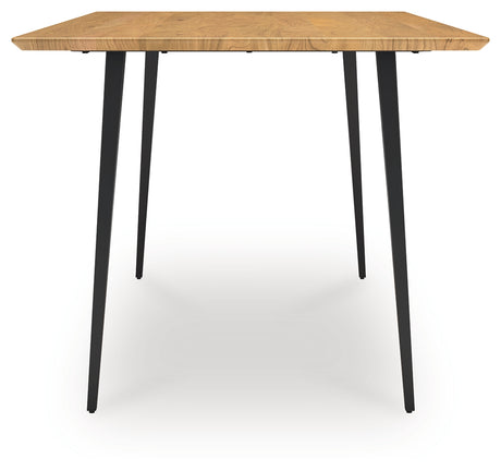 Gretlynn Dining Table and 6 Chairs in Black/Natural from Ashley Furniture - Luna Furniture