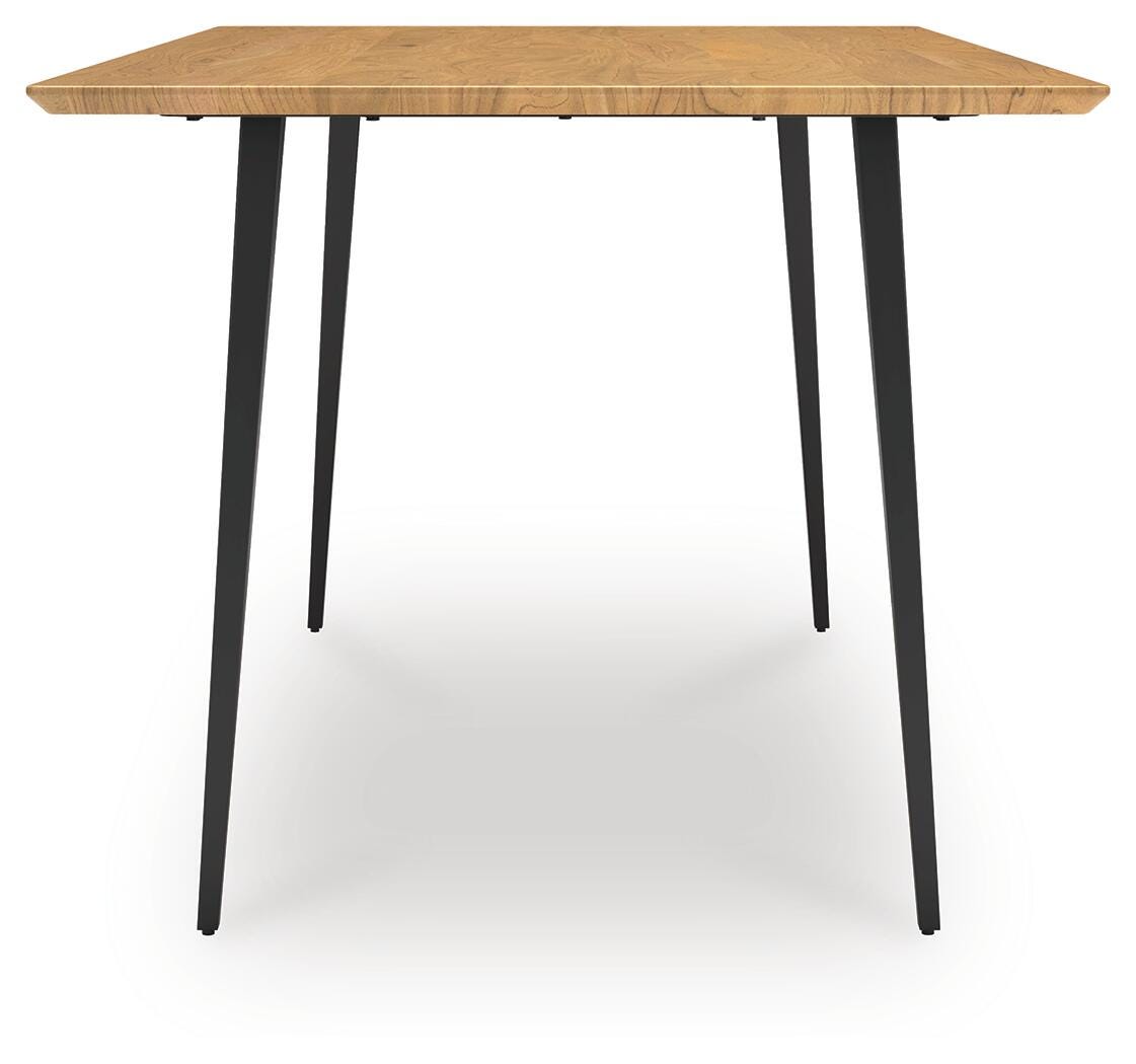 Gretlynn Dining Table and 4 Chairs in Black/Natural from Ashley Furniture - Luna Furniture