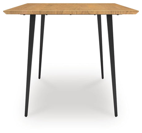 Gretlynn Dining Table and 4 Chairs in Black/Natural from Ashley Furniture - Luna Furniture