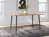 Gretlynn Dining Table and 4 Chairs in Black/Natural from Ashley Furniture - Luna Furniture