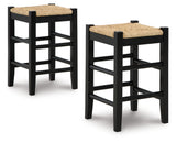 Mirimyn Black Counter Height Bar Stool, Set of 2 from Ashley - Luna Furniture