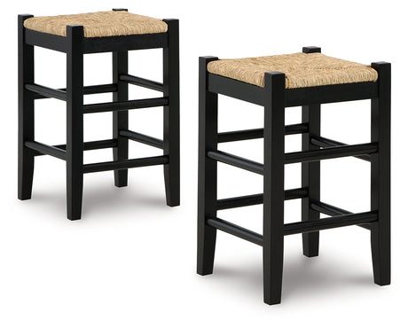 Mirimyn Black Counter Height Bar Stool, Set of 2 from Ashley - Luna Furniture