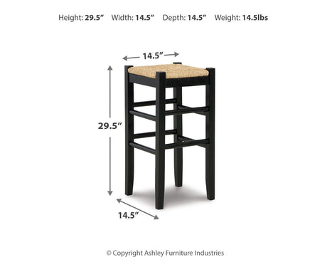 Mirimyn Black Bar Height Barstool, Set of 2 from Ashley - Luna Furniture