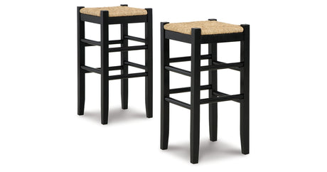 Mirimyn Black Bar Height Barstool, Set of 2 from Ashley Furniture - Luna Furniture