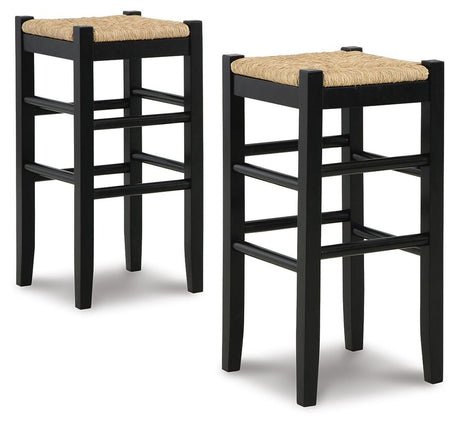 Mirimyn Black Bar Height Barstool, Set of 2 from Ashley Furniture - Luna Furniture