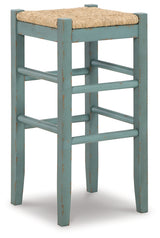 Mirimyn Teal Bar Height Barstool, Set of 2 from Ashley - Luna Furniture
