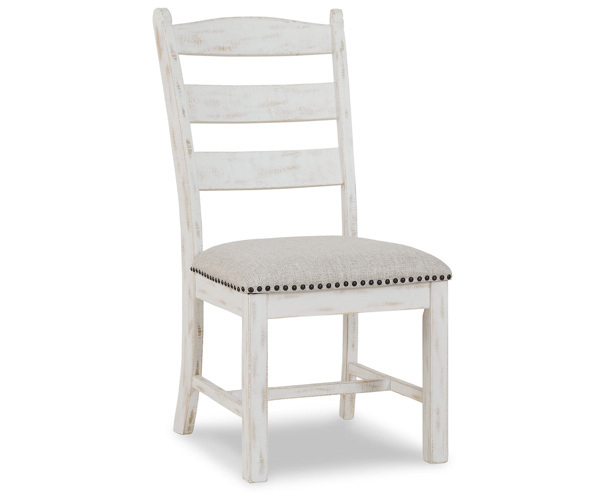 Valebeck Dining Table and 8 Chairs with Storage in White/Brown from Ashley Furniture - Luna Furniture