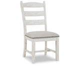 Valebeck Dining Table and 8 Chairs with Storage in White/Brown from Ashley Furniture - Luna Furniture