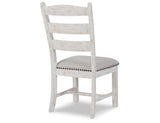 Valebeck Dining Table and 8 Chairs with Storage in White/Brown from Ashley Furniture - Luna Furniture