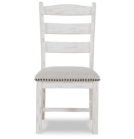 Valebeck Dining Table and 8 Chairs with Storage in White/Brown from Ashley - Luna Furniture