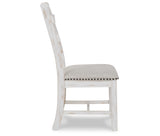 Valebeck Dining Table and 8 Chairs with Storage in White/Brown from Ashley Furniture - Luna Furniture