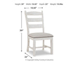 Valebeck Dining Table and 8 Chairs with Storage in White/Brown from Ashley Furniture - Luna Furniture