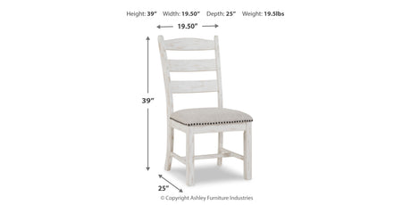 Valebeck Dining Table and 8 Chairs with Storage in White/Brown from Ashley - Luna Furniture