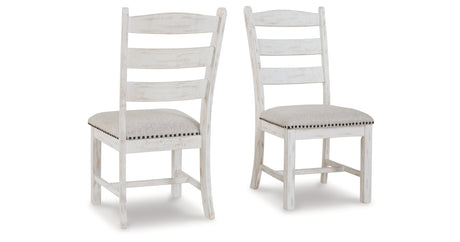 Valebeck Beige/White Dining Chair, Set of 2 from Ashley - Luna Furniture