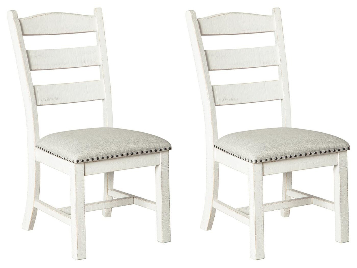 Valebeck Beige/White Dining Chair, Set of 2 from Ashley Furniture - Luna Furniture