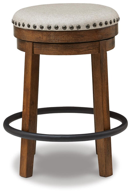 Valebeck White/Brown Counter Height Dining Table and 6 Barstools from Ashley - Luna Furniture